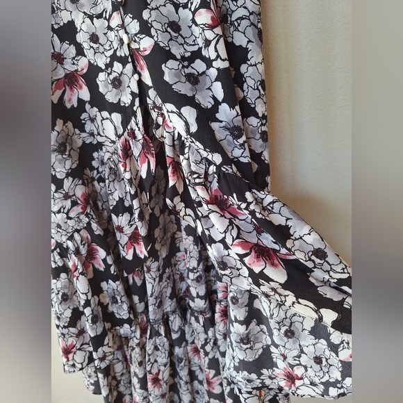 Betsey Johnson Womens High Low Floral Spaghetti Strap Midi Dress Size 2 - Picture 5 of 10